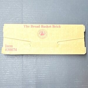 Longaberger Pottery Bread Basket Warming Brick Terracotta Woven Pattern 30074